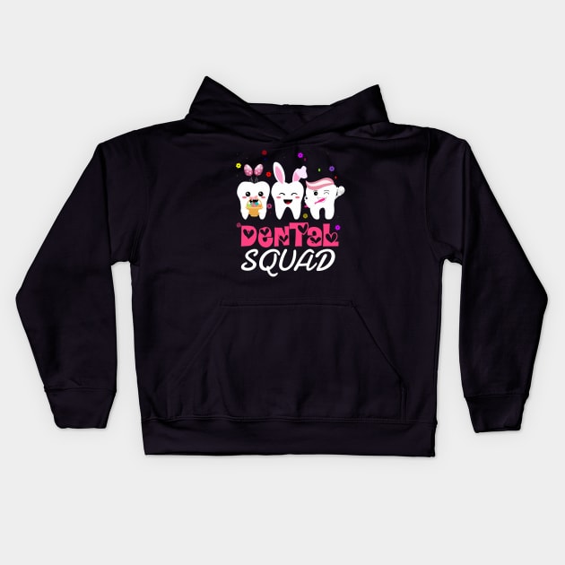 dental squad easter cute Kids Hoodie by DODG99